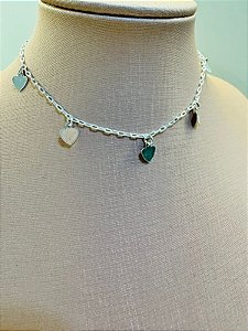 Tornozeleira corações chapa pendurados