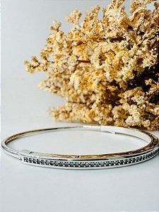 Bracelete inspiração Pandora rígido cravejado