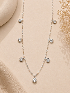 Chocker zircônias cristal