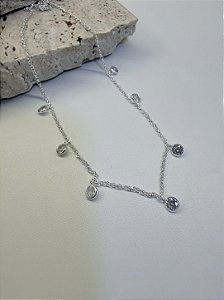 Chocker zircônias cristal