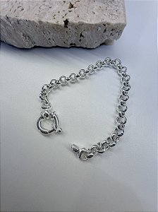Pulseira elo português 6,7mm - fecho bóia
