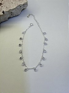 Pulseira zircônias penduradas
