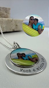 Pingente personalizado com foto colorida e aro