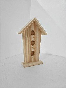Casinha em Pinus 3 Ninhos 22x13x4cm