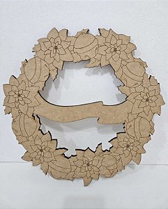 Guirlanda Floral de Natal 38x38x0,5cm