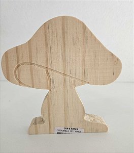 Cogumelo em Pinus 15x15x2cm