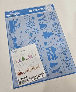 Stencil Estampa Natal 17x21cm