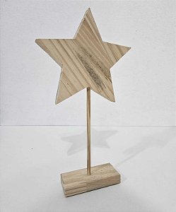Estrela em Pinus 29x17x4cm