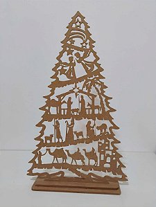 Presépio Pinheiro MDF 33X56X8cm