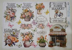 Papel de Seda Flower Market 67,5x46cm