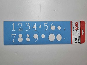 Stencil Números OPA301 10x30cm