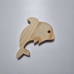 Golfinho em Pinus 10x12,5x1,5cm