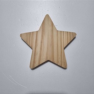 Estrela em Pinus 14x14x1,5cm