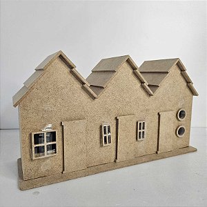 Casa de Praia Tripla 28x16x9cm