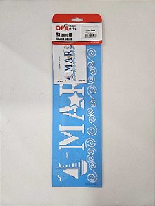Stencil Ponto Cruz Náutico-10x30cm OPA3704