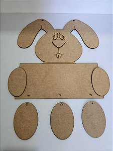 COELHO COM OVOS MDF- 29X30cm