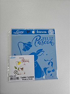 Stencil Feliz Páscoa- Litoarte STA-187