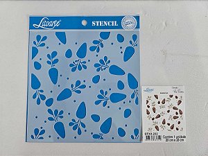 STENCIL - PASCOA CENOURAS - 20X20CM STXX 232