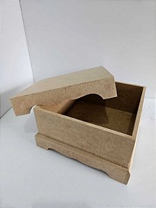Caixa sem divisórias borda ondulada- 10x19x19cm- MDF