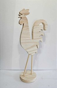 Galo em pinus- 47x23x12cm