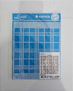 Stencil Xadrez- STM-558- 17x21cm