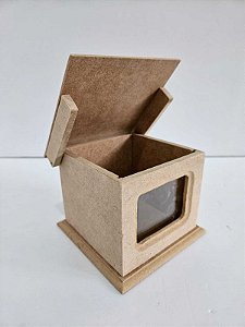 Caixa de chá 1 lugar- 11x11x10cm