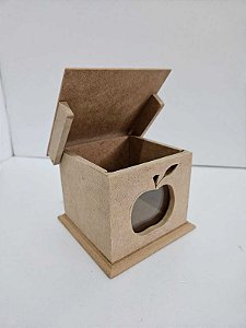 Caixa de chá 1 lugar- Maça- 11x11x10cm