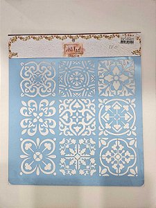 Stencil Azulejo Português- Arte fácil ST910- 25x25cm