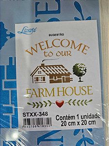 Stencil Welcome Farmhouse- STXX 348- 20x20cm