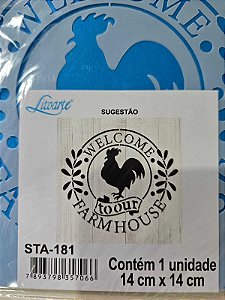 Stencil Galo- STA 181- 14x14cm