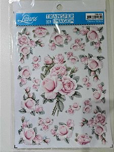 Adesivo transfer de Imagem- Rosas- 15x19,5cm