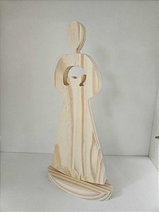 São Francisco em pinus- 32x15x5cm