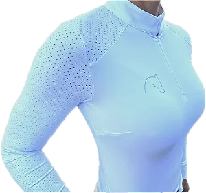 Camisa Feminina de Manga Longa para Hipismo Branca - Jumper