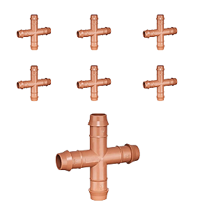 10X Cruzeta para Fita de Irrigação Marrom 16/17mm - Azud