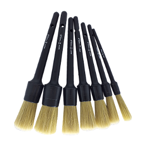KIT 7 PINCEIS CERDAS NATURAIS  DETALHAMENTO EXTERNO SIGMA
