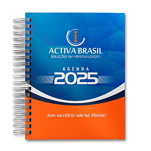 Agenda capa dura personalizada premiun -  Tamanho A5 - 14,5 cm x 21 cm