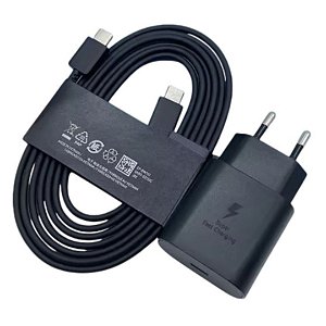 Carregador Ultra Rápido de 25W EP-TA800 Preto Compativel Samsung (Sem Marca para Projetos)