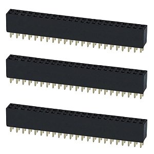 Barra de Conector Fêmea MCI 46 Pinos Dupla Linha 2.54mm PPPC232LFBN-RC