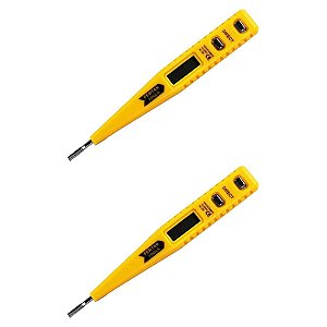 Chave Teste Elétrica Digital 12V a 250V - Medidor Tensão e Corrente