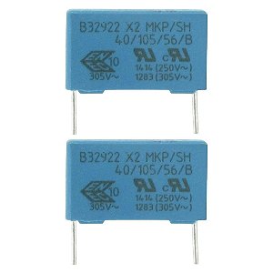 Capacitor Filme Metalizado 0.1µF 305V ±10% B32922A2104K289 Axial