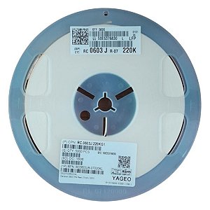 Resistor SMD 220K 0603 5% - Kit Rolo 5.000 RC0603JR-07220KL