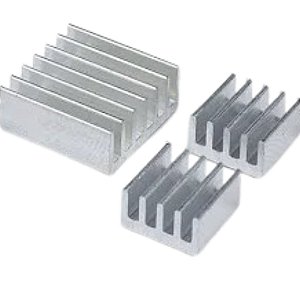 Kit 3 Dissipadores Prata para Placa Raspberry Pi – Alumínio