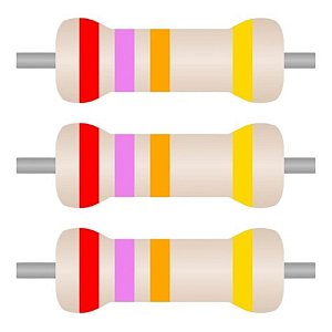 ROHM SFR16S Resistor Filme Metálico 27KΩ 0.25W 5% - Kit 100 Peças