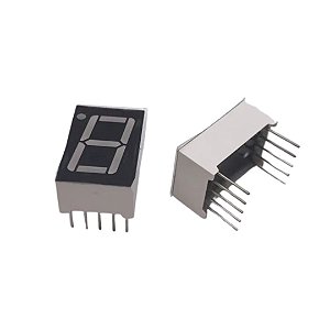 Display Led Catodo Branco 1 Dígito 0.56 10 Vias Máscara Preta ( 5611AW )