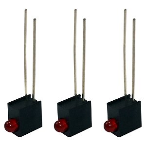 XVB1LMR147D Diodo LED Vermelho 3mm com Suporte 90°