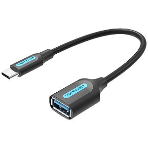 Vention Cabo Conversor OTG USB-C Macho x USB-A Fêmea 24.2cm