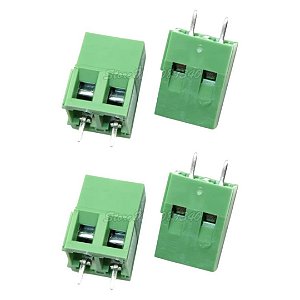 Borne 2 Vias Passo 5.08mm Verde (ZB128L-5.08-02P / KF128-5.08-2P)