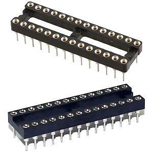 Soquete de Precisão 28 Pinos CPT28 Estreito PTH