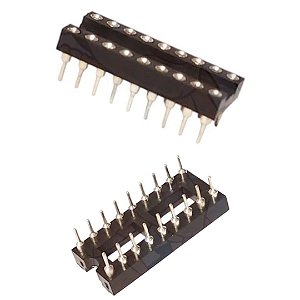 Soquete CI DIP/PTH 18P CPT-18 Torneado Formato Estreito