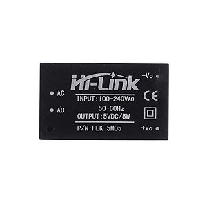 Hi-Link HLK-5M05 Fonte Isolada 5V 5W – Módulo Mini AC para DC